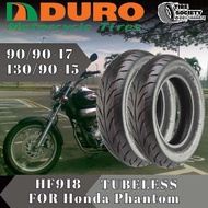 DURO HF918 ขนาด 90/90-17 , 130/90-15 TUBELESS  FOR Honda Phantom ปี22