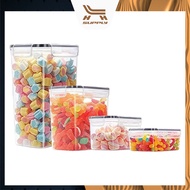 LH 4pcs per set Bekas Makanan Kedap Udara 0.52L–2L | Airtight Storage Container BPA Free