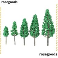 ROSEGOODS1 20PCS Miniature Pine Tree Dollhouse Ornament Fairy Garden Railroad Decoration Scene Model