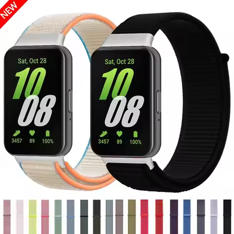 Nylon Loop Strap for Samsung Galaxy Fit 3 Men's and Women's Wristbands for Samsung Galaxy Fit 3 Meta