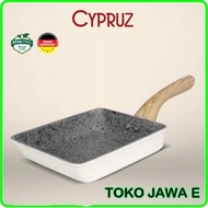 Pan Tamagoyaki CYPRUZ WHITE GRANITE Tamagoyaki Pan / Thick Non-Stick Egg Pan