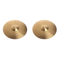 yunhaoSK-2X Brass Jazz Drum Crash Cymbals Alloy Cymbal Hi-Hat for Drum Players 12 Inch Size Drum