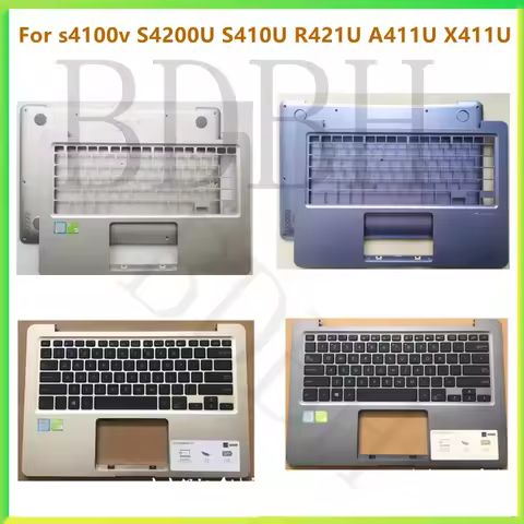 New Laptop Top Case Palmrest Upper Lower Cover For Asus S4100V S4200U S410U R421U A411U X411U