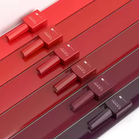 CANNI 6pcs/Lot UV LED Nail Gel Polish HEMA FREE Unique Deep Dark Red Velvet Reverie Kit Colorful Hig