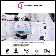 Imported Pvc Kitchen Mat - 2-in-1 Anti-Slip Foot Mat (120X45 & 75X45Cm) Code 889