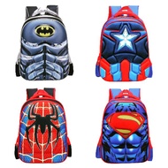 Beg Sekolah Marvel Heroes, Children 3D School Bag, Beg Sekolah Budak, Beg superman, captain america,