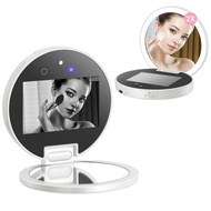 Rechargeable Travel Compact Smart UV Camera UV Mirror for Sunscreen Test, 2X Makeup Mirror with Ligh