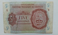 英國軍政部1943年5先令一張中品F