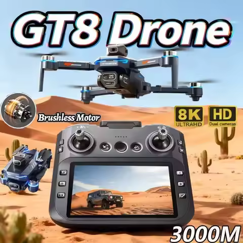 2025 New GT8 Drone GPS 8K Professional HD Dual Cameras 5G WIFI Brushless Motors 360° Obstacle Avoida