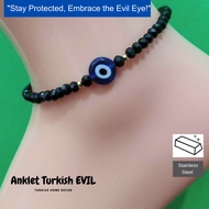Evil Eyes Anklet Stainless steel and glass evil eye