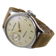 Whatswatch 44mm parnis Light Yellow dial Big Pilot 6497 Movement Hand Winding Mens Watch PA-01172