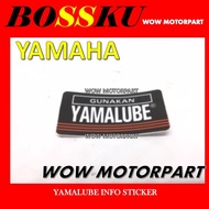 YAMALUBE INFO STICKER YAMAHA INFO STICKER YAMALUBE STRIKE YAMALUBE YAMAHA INFO STICKER BOSSKU