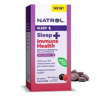 Natrol Sleep + Immune Health Melatonin 6mg with Elderberry, Zinc and Vitamin D, Dietary Supplement f
