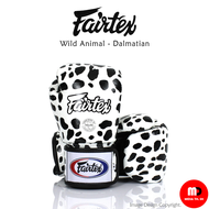 นวมชกมวย รุ่น BGV1 Fairtex Muay Thai Boxing Gloves - Dalmatian Pattern Designed Genuine Leather Included Fairtex Box Size 10 oz 12 oz 14 oz and 16 oz [ หนังแท้ ] [ ส่งพร้อมกล่อง Fairtex ]