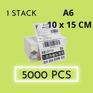 A6 "10 X 15CM" 5000PCS Thermal Printer Thermal Paper CourierBag Sticker Shipping Air Waybill Label Consignment Barcode