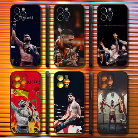 Ilia T-Topuria Phone Case For iPhone 16,15,14,13,12,11,Pro,Max,Plus,X,XS,SE4,E,Mini,Soft Black Case