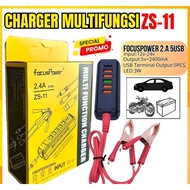 12VOLT Multifunction USB CHARGER Focus POWER 2.4A 5 USB