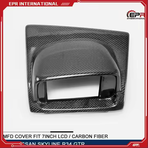 Dashboard Cover Fit 7inch LCD For Nissan Skyline R34 GTR MFD Carbon Fiber Glossy(Will Also Fit GTT)G