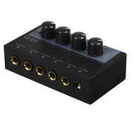 【VVL】-Mixer Ultra Low Noise 4 Channel Mixer 4 Input 1 Output DC 5V Mini Audio Mixer Microphone Guita