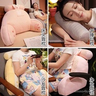 ‍🚢Q4Y4Ice Silk Latex Memory Foam Bedside Cushion Soft Cover Waist Cushion Big Backrest Couch Pillow Bed Waist Pillow