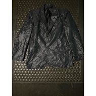 BEVERLY HILLS POLO CLUB BEVERLY HILLS SEMI-LEATHER BLAZER LUXURY BRANDED BLACK CLUBPOLO