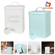 【NV Ready Stock】Detergent storage box with lid and scoop Multipurpose Washing Powder Containers