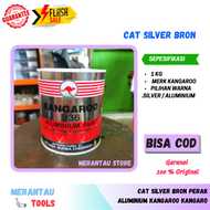 Cat Besi Warna Silver Kangoro 936 Ukuran 1 Liter Cat Besi Pagar Cat Alumunium Kaleng Metal Cat Anti 