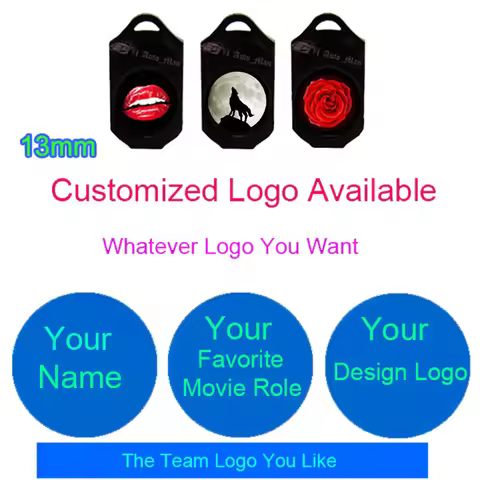 2Pcs Your Customized Logo 13mm Films for Car Door Wireless Cigarette Logo Light & Projector Logo Lig