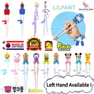 Pororo Kids Training Chopsticks for Toddler - Edison Non-Slip Right Left-handed for Beginners with S