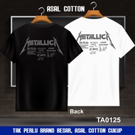 100% Premium Cotton Baju T Shirt Lelaki Oversize Plus Size Style Viral TA0125-Metallica