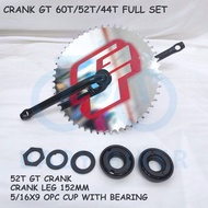 CRANK GT 60T/52T/44T FULL SET BICYCLE OPC CRANK BMX LAJAK CRANK SET