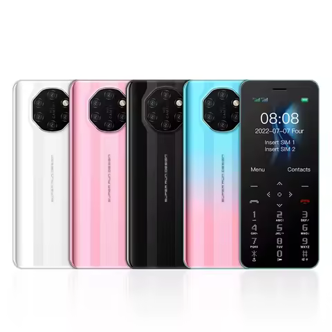 DOOV A66 Mini Card Mobile Phone,1.77 ",2G GSM, Dual SIM, MP3,Camera,1000mah,Flashlight, Small Studen