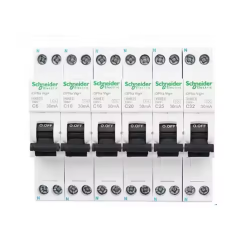 Schneider Electric Integrated leakage protection Circuit Breaker 1P+N iDPNa Vigi+ C32 C10 C25 30mA A