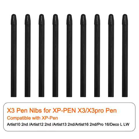 X3 Pen Nibs 10 Replacement Pieces for XP-Pen Artist10 / Artist12 / Artist13 / Artist16 / Pro 16 / De