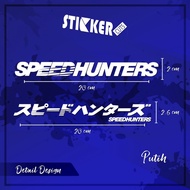 sticker speedhunters / stiker motor vespa scoopy aksesoris matic kanji - putih spd kanji