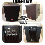 SUBWOOFER AKTIF 15 INCH BARETONE SW15 TERMURAH SEINDONESIA