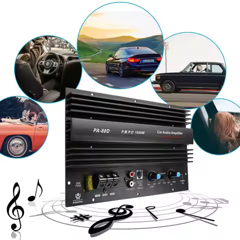 1000W PA-80D Car Audio Amplifier Board Mono 12V Power Amplifier Powerful Bass Subwoofers Amp For Car