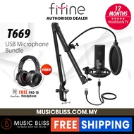 FIFINE T669 Studio Condenser USB Microphone, Computer PC Microphone Kit with Adjustable Scissor Arm 