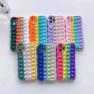 △﹉Pop It Rainbow Silicon Case For Realme 8 (5G) C12 C15