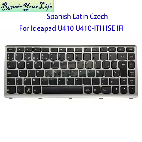 Czech Latin Spanish Keyboard For Lenovo Ideapad U410 U410A U410-IFI U410-ISE U410-ITH T3C1-LAS MP-11
