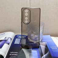 適用榮耀70pro手機殼新款透黑GIAAN80軟套全包邊超薄防摔增高保護矽膠軟套永不發黃復古全包邊扛耐用相框凹凸感-凹糟 直邊 透黑 軟套 榮耀70pro