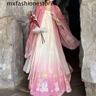MXFASHIONE Cosplay Chinese Hanfu, Hanfu Tang Dynasty Chinese Style Women Vintage Hanfu, Retro Chinese Style Oriental Fairy Princess Chiffon Ancient Chinese Costume Travel