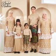 [NEW ARRIVAL]-FAMILY WARNA NUDE BROWN KURUNG MODEN SULAM NADHIRA DAN BAJU MELAYU SLIMFIT NAUFAL READYSTOCK