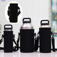 FASHE Sport Cup Covers Bag, Strap Black Water Bottle Cover Bag, Holder Pouch Insulated 18/36/64oz Ne
