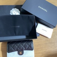 CHANEL中夾 經典COCO荔枝黑金