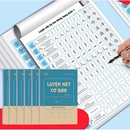 Book - Combo of 6 Notebooks to Practice Writing Chinese Characters, Basic Strokes, Practice Writing 