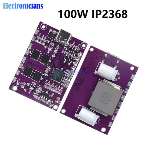 3-6S IP2368 Bidirectional 100W Fast Charging Module Buck-Boost Type-C Interface Lithium Battery High