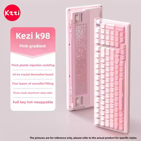KZZI K98 Mechanical Keyboard 3mode RGB with Knob Numpad Full-key Hot Swappable Gasket Gaming Office 