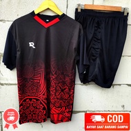 Futsal Shirt And Pants, Badminton Volleyball Football For Men And Women, futsal Suit, Good Material, Sublime Printing, Quality Ryorel M L XL Batik Motif
