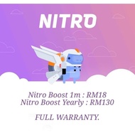 RM16 Discord Nitro Boost via GIFT LINK Monthly and Yearly [CHEAPEST]